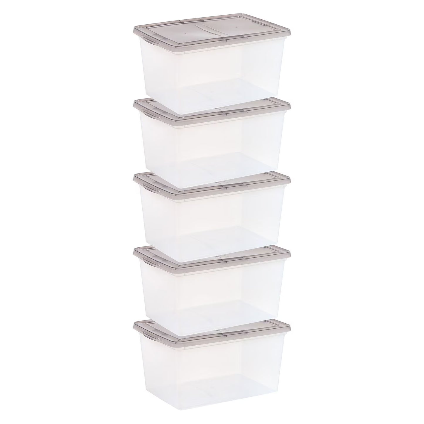 58-Quart Snap Top Plastic Storage Box