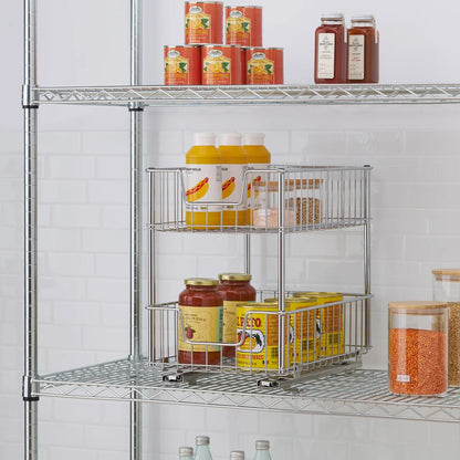 EcoStorage 2-tier Wire Drawer with Slides, 2-pack