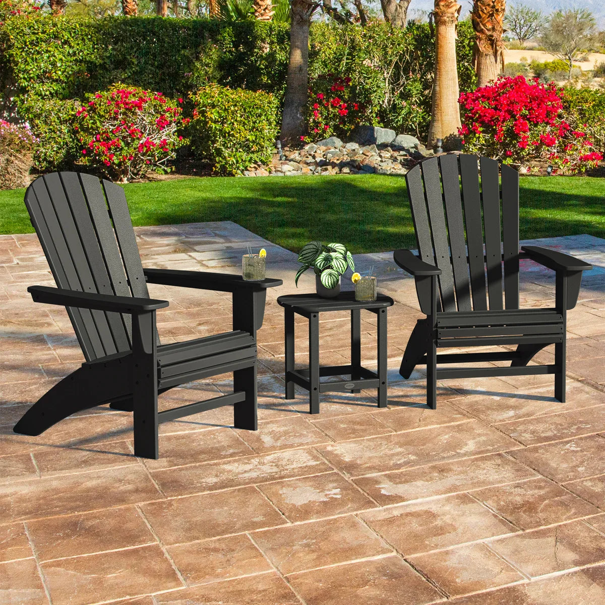 POLYWOOD Portside 3-piece Shellback Adirondack Set