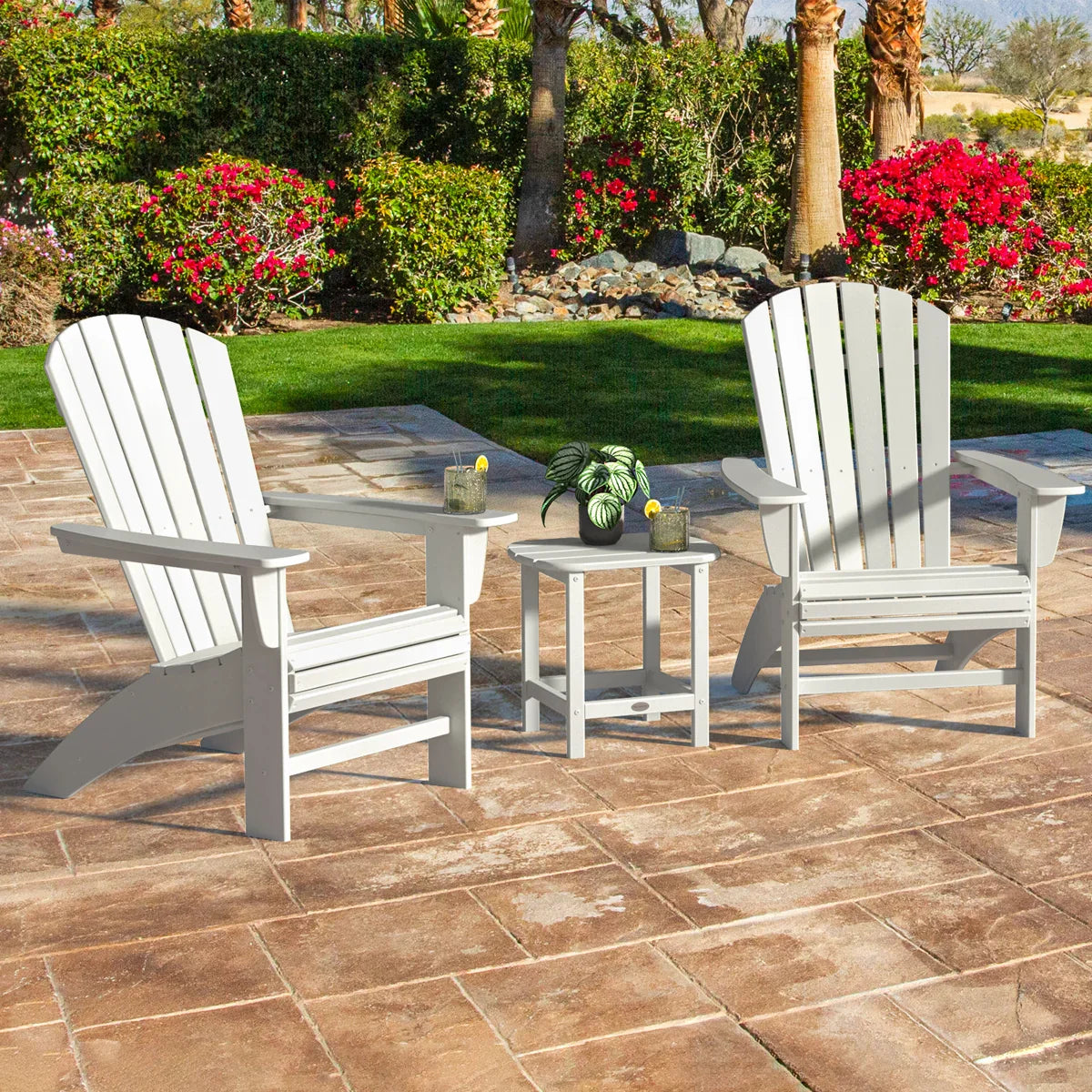 POLYWOOD Portside 3-piece Shellback Adirondack Set - Thumbnail 4