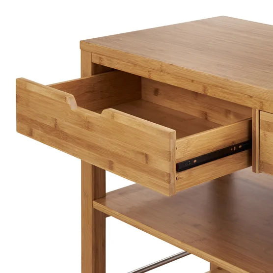 48” Bamboo Kitchen Cart with Drawers