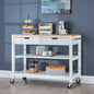 48” Bamboo Kitchen Cart with Drawers