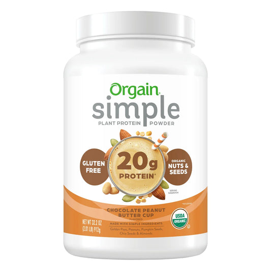 Organic Simple Plant Protein Powder, Chocolate Peanut Butter Cup, 32.6 oz