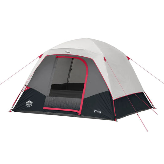6-person Lighted Dome Tent - CORE Red