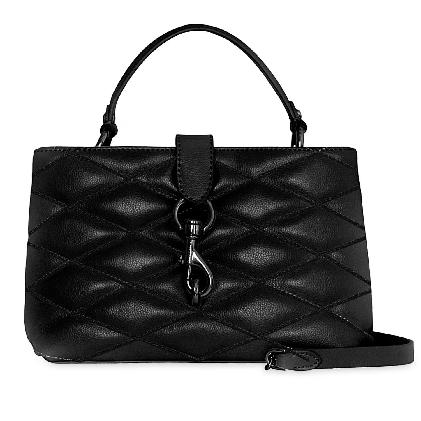 Edie Top Handle Satchel with Diamond Quilt