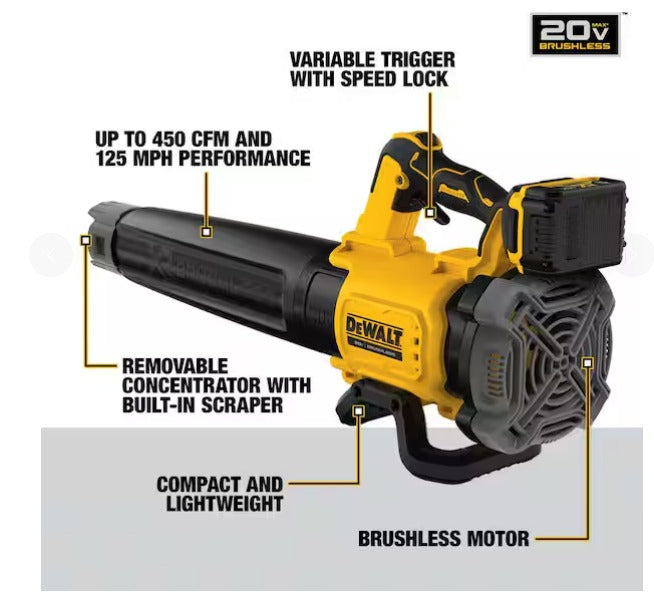 Battery Powered Blower Kit with (1) 5 Ah Battery & Charger