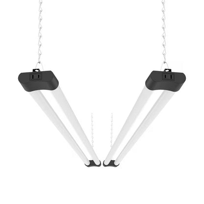 LED Shop Light 4FT. 40W Dual Tube Lightweight Inline Switch 2-Pack