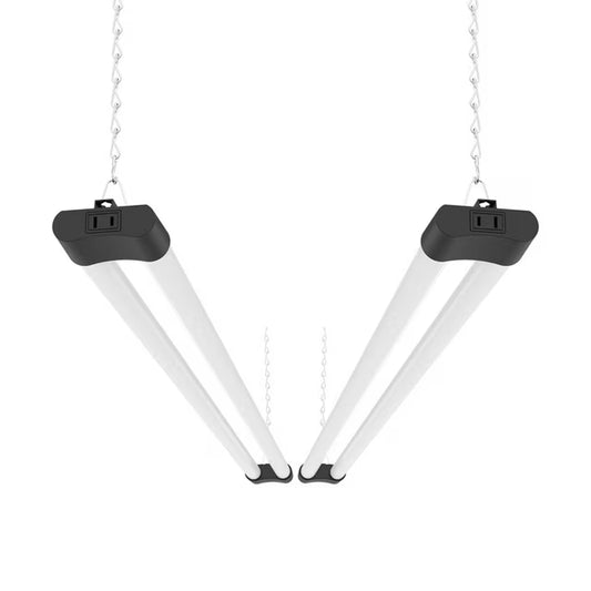 LED Shop Light 4FT. 40W Dual Tube Lightweight Inline Switch 2-Pack