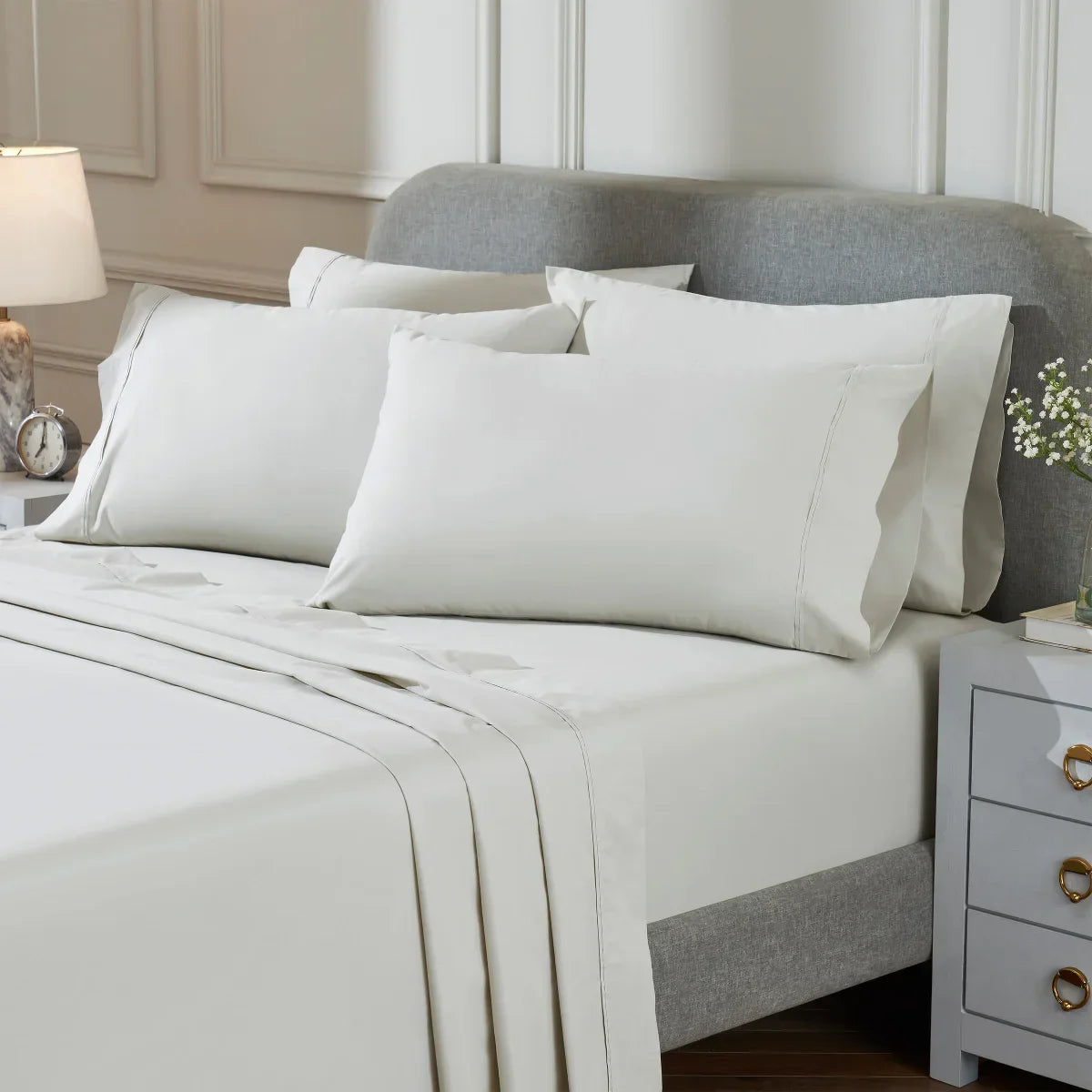 Therapedic 300 Thread Count 6-piece Peached Percale Sheet Set