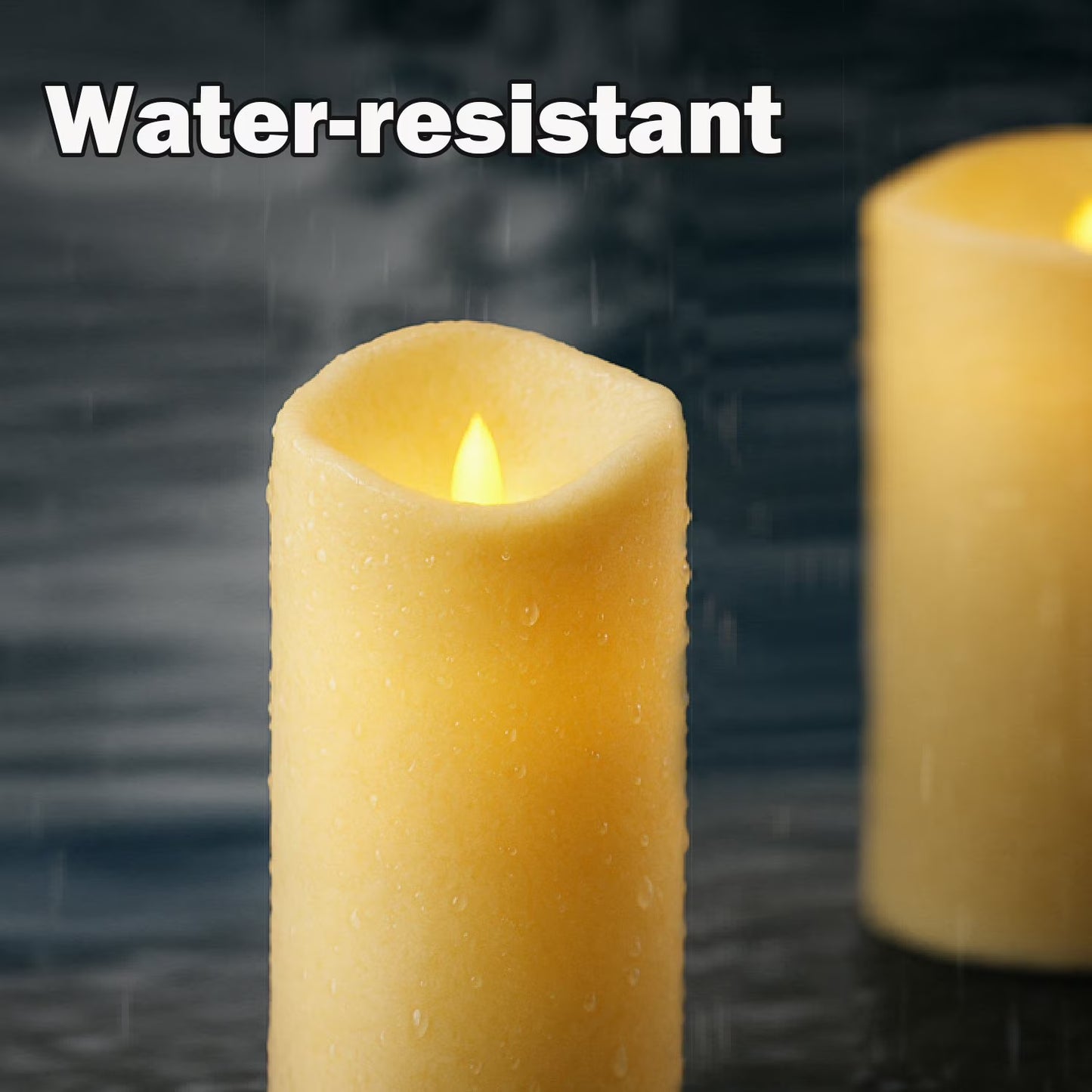Rechargeable Indoor/Outdoor Candles, 4-Pack