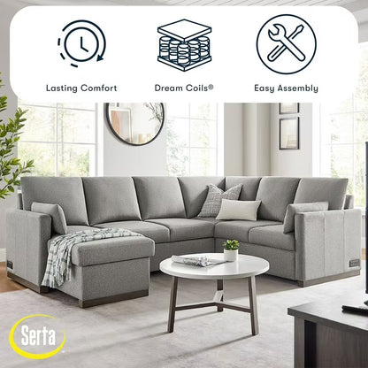 Serta Ellington Sectional Sleeper Sofa