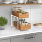 Bamboo 2-tier Sliding Drawer Organizer