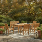 Pacific Teak Outdoor Dining Patio Set, 6pc