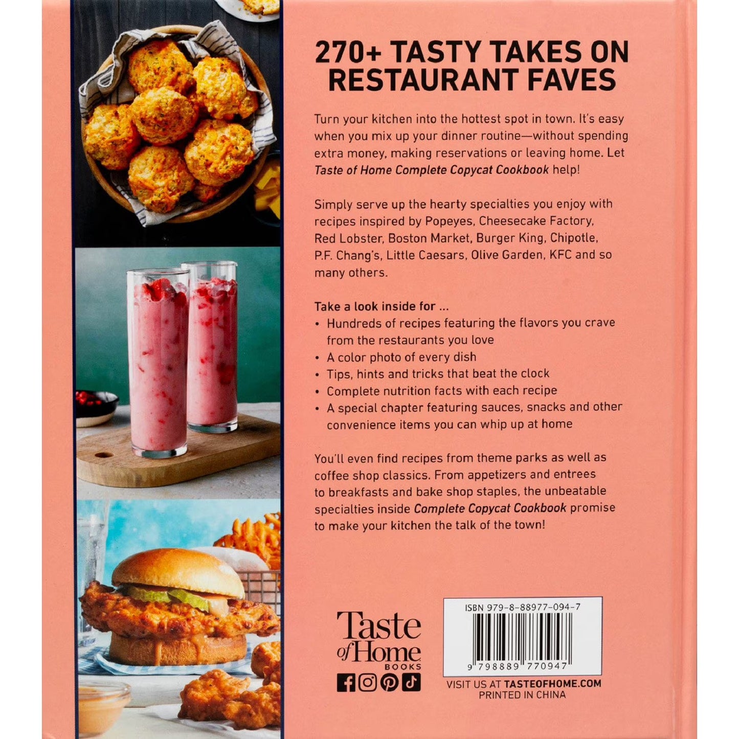 Taste of Home Complete Copycat Cookbook, Hardcover