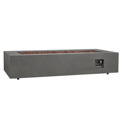 Real Flame Monaco 70" Rectangle Steel Propane or Natural Gas Fire Pit Table
