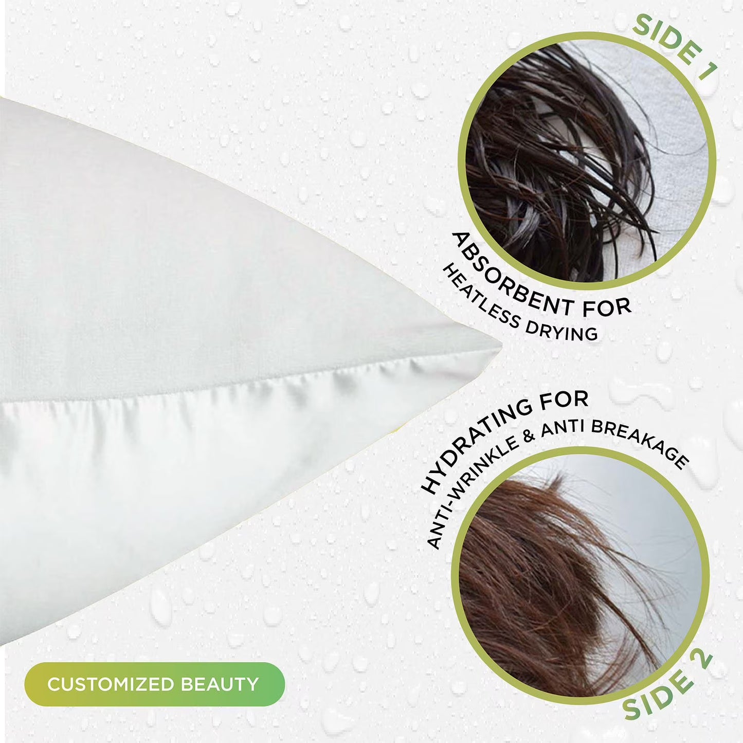 Haircare Pillowcase, Dry Hair in Sleep, Anti-Frizz