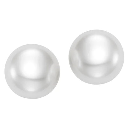 Freshwater Cultured 12-13mm Button Pearl 14kt Yellow Gold Earrings