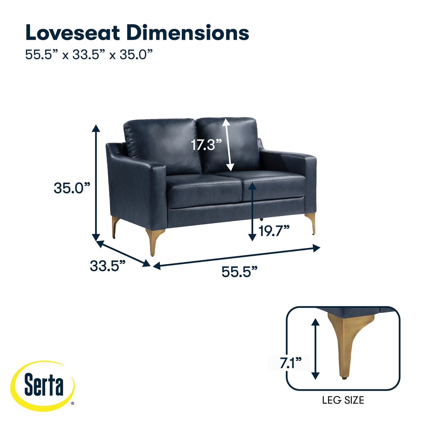 Fleming Faux Leather Loveseat