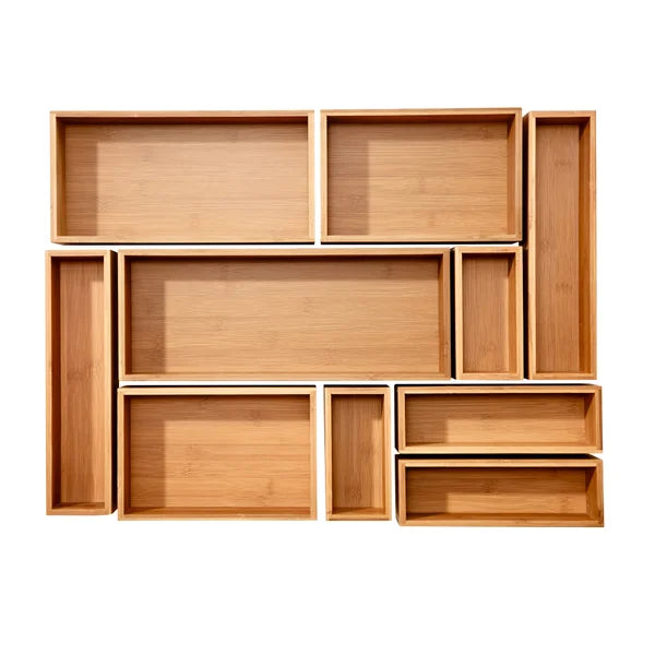 Classics 10-piece Bamboo Storage Box Organizer Set