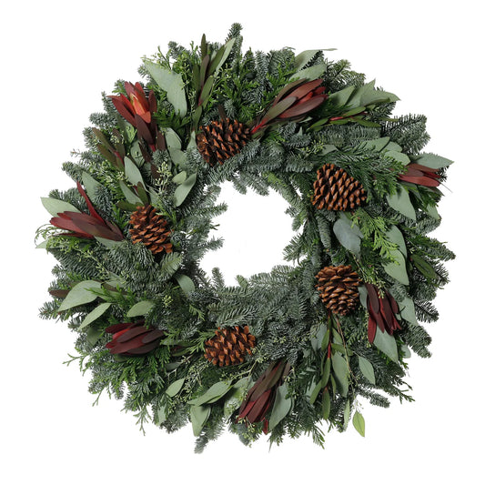 Fresh Protea Wreath - 24"