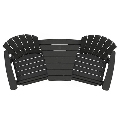 Polywood Portside 3-piece Shellback Counter Chair Set with Connecting Table