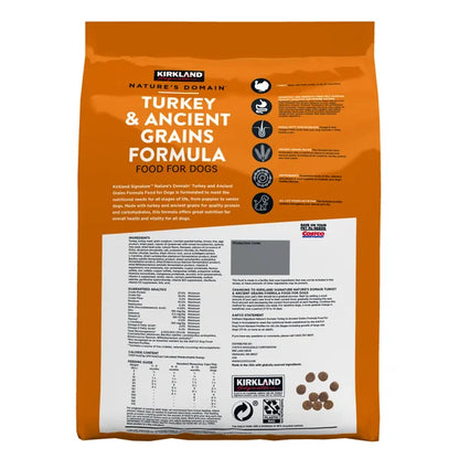 Kirkland Signature Nature's Domain Turkey & Ancient Grains Dog Food, 25 lbs