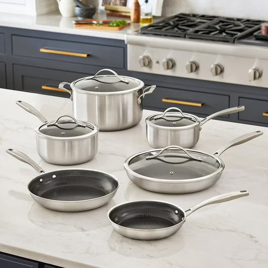 10-Piece Hybrid Ceramic Nonstick Cookware Set