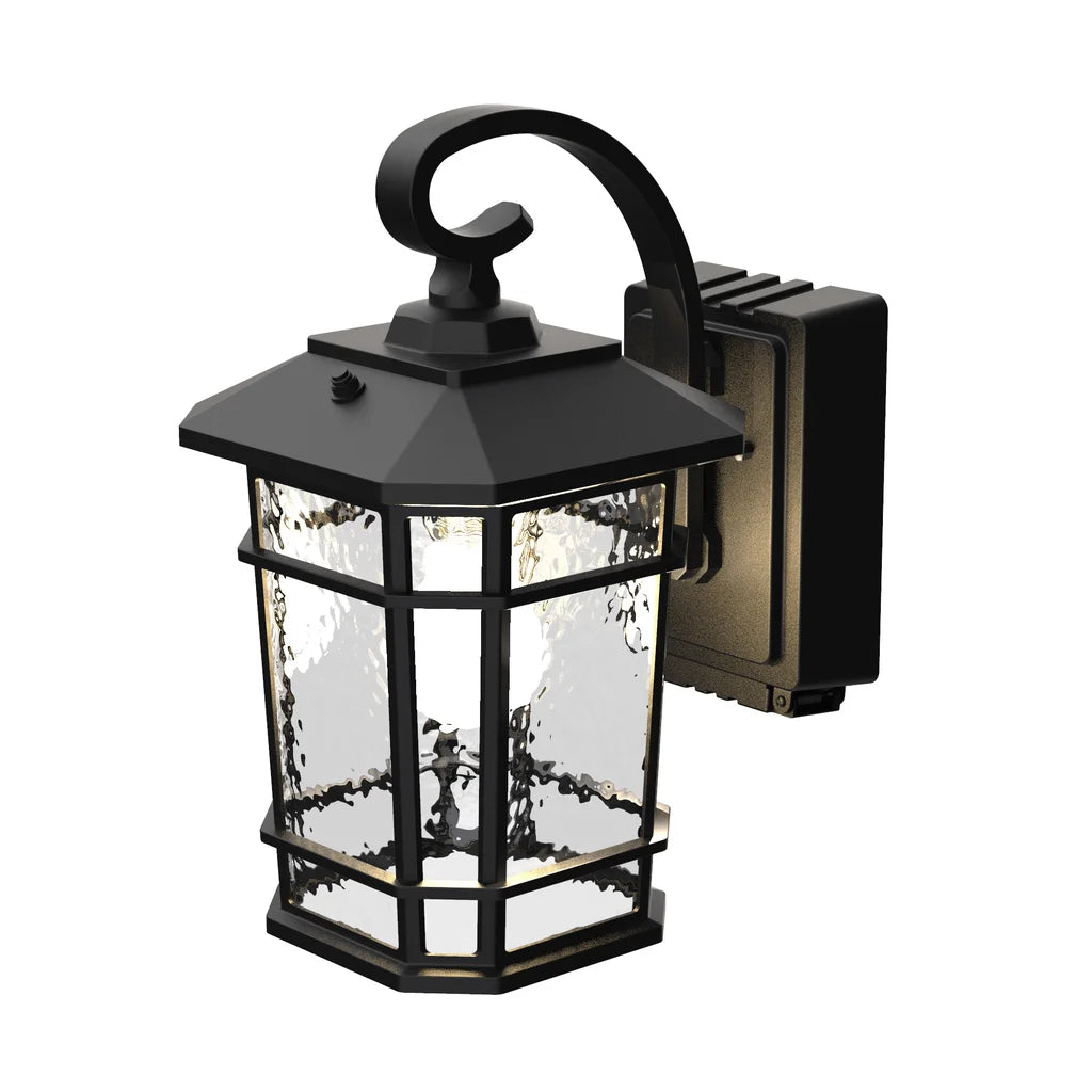 Outdoor LED Wall Lantern with Power Outlet