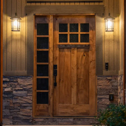 Outdoor LED Wall Lantern with Power Outlet