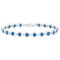 London Blue Topaz 14kt White Gold Bracelet