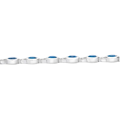 London Blue Topaz 14kt White Gold Bracelet