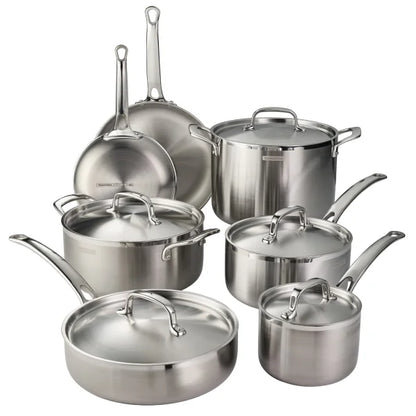 12-piece Tri-Ply Clad Stainless Steel Cookware Set