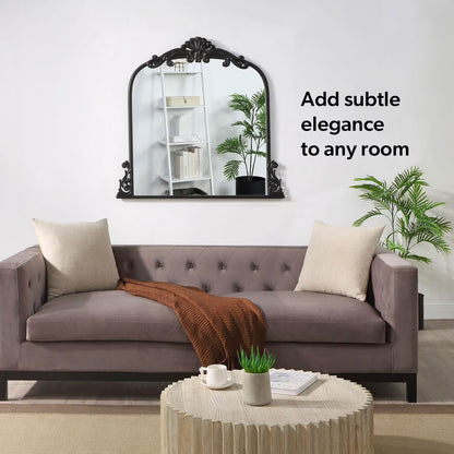 Filigree Wall Mirror, Black
