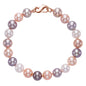 Multi-pink Pearl Bracelet With 14kt Rose Gold Clasp