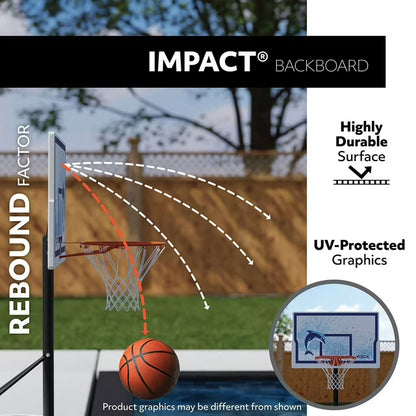 Poolside Impact Portable Basketball System, 44"