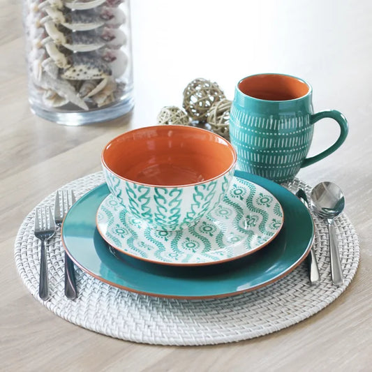 16-piece Dinnerware Set Patterned