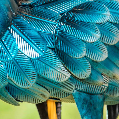 35” Blue Heron Statue Pair