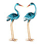 35” Blue Heron Statue Pair
