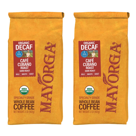 Mayorga Decaf Café Cubano Roast, Dark Roast, Whole Bean Coffee