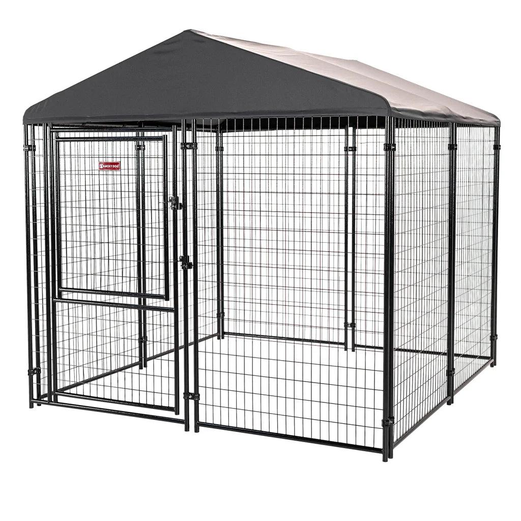 Dog Kennel 8'x8' with Privacy Screen