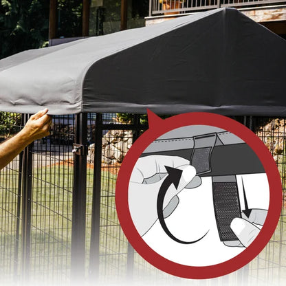 Dog Kennel 8'x8' with Privacy Screen