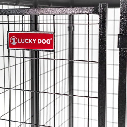 Lucky Dog STAY Series Presidential Dog Kennel 10'x10' with Privacy Screen