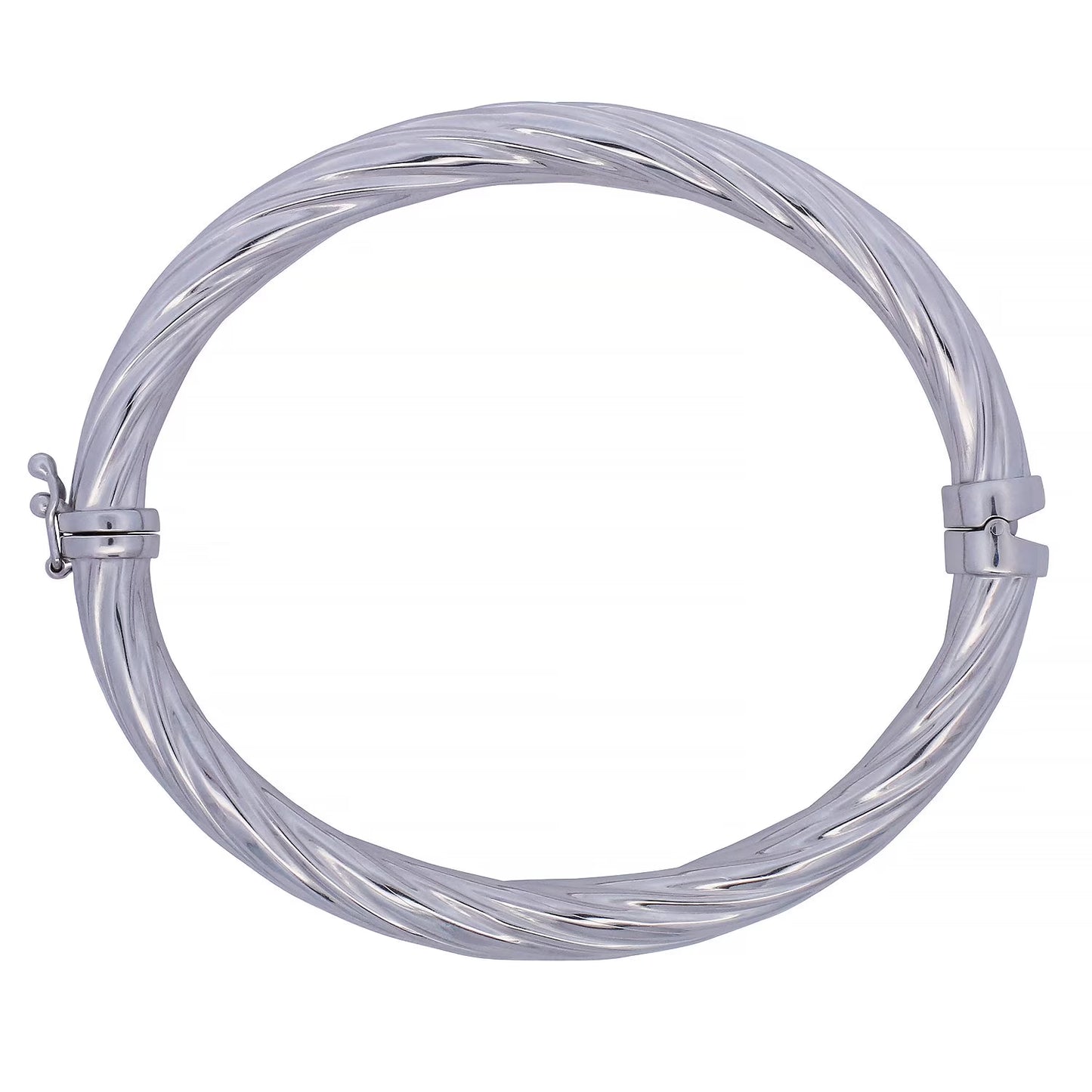 Twisted Bangle Bracelet in Sterling Silver