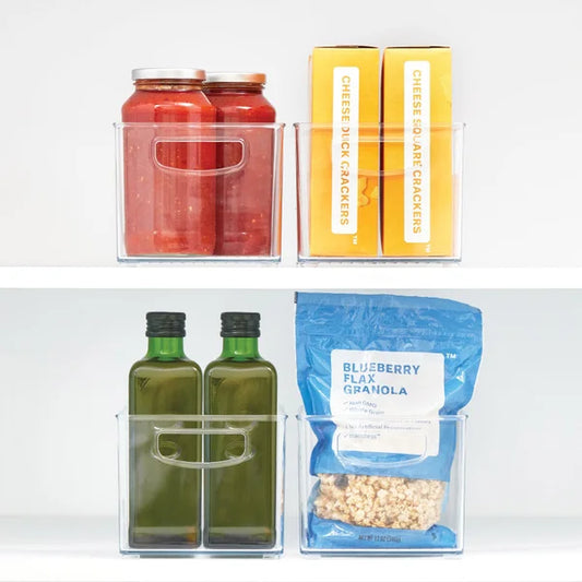 Plastic Fridge/Pantry Kitchen Organizer Bins