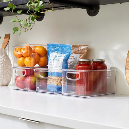 Plastic Fridge/Pantry Kitchen Organizer Bins