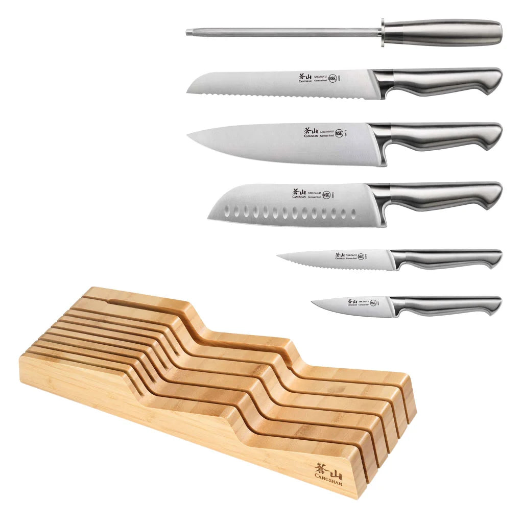 7-piece German Steel In-Drawer Knife Set