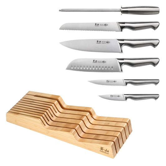7-piece German Steel In-Drawer Knife Set