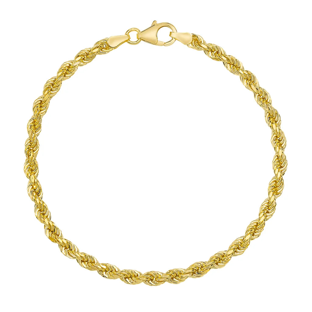 14kt Yellow Gold Rope Chain Bracelet