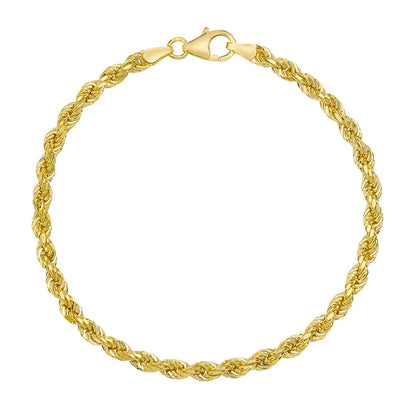 14kt Yellow Gold Rope Chain Bracelet
