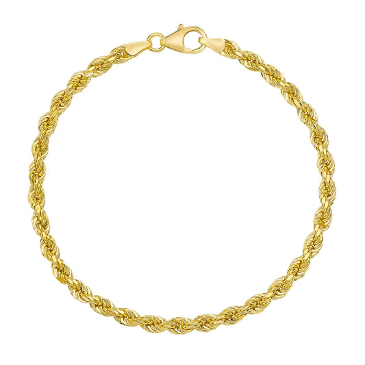 14kt Yellow Gold Rope Chain Bracelet